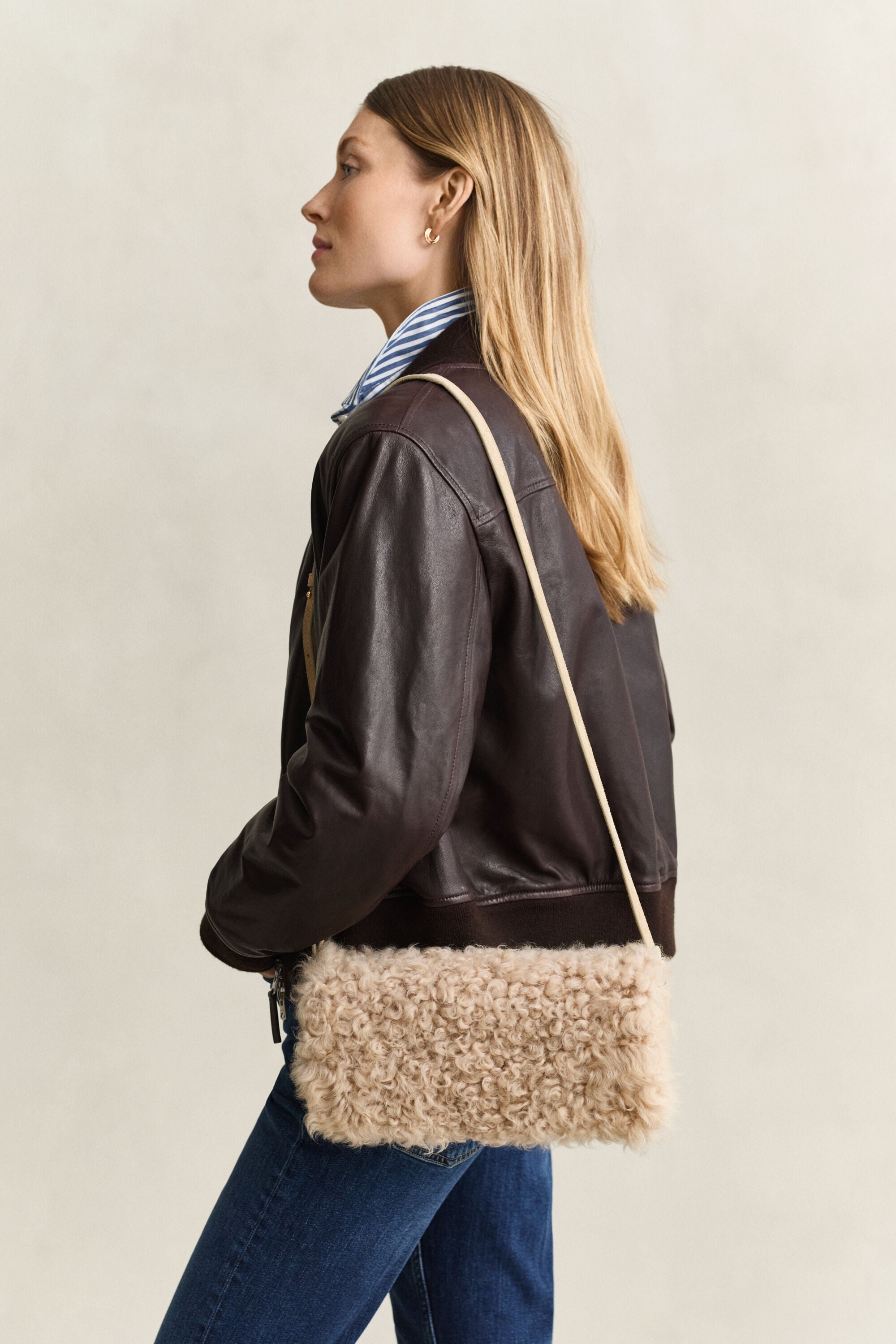 Pochette in shearling