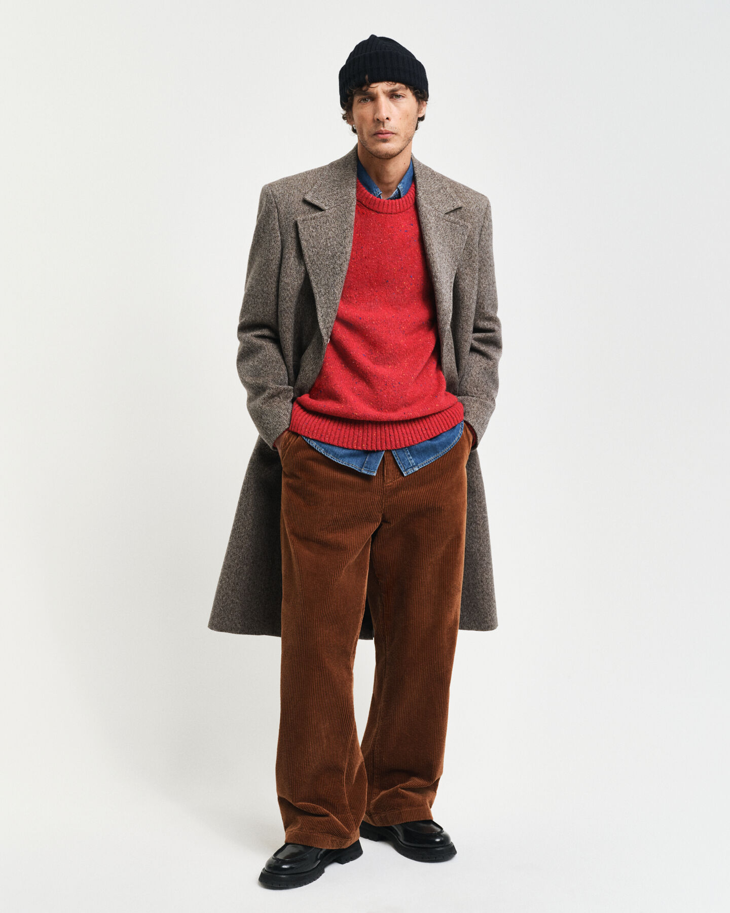 Wool Nepps Rundhalspullover