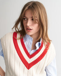 Kontrast Pullunder mit V-Ausschnitt