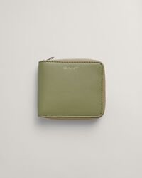 Leder-Geldbörse mit Reißverschluss