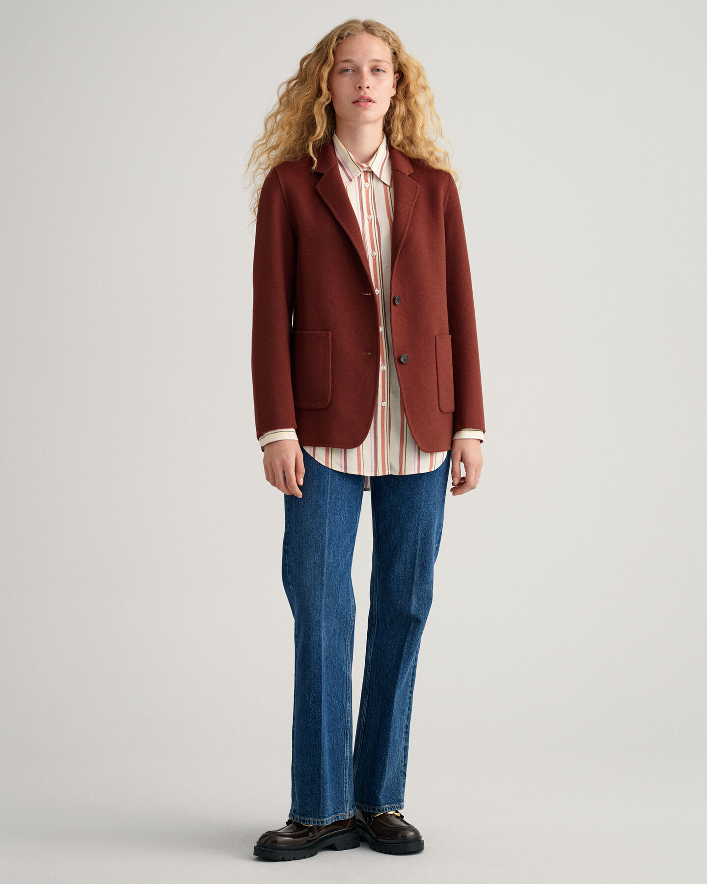 Handgenähter Blazer in gerader Form