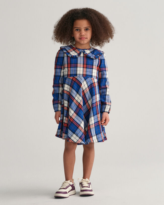 Girls Flanellkleid mit Karomuster