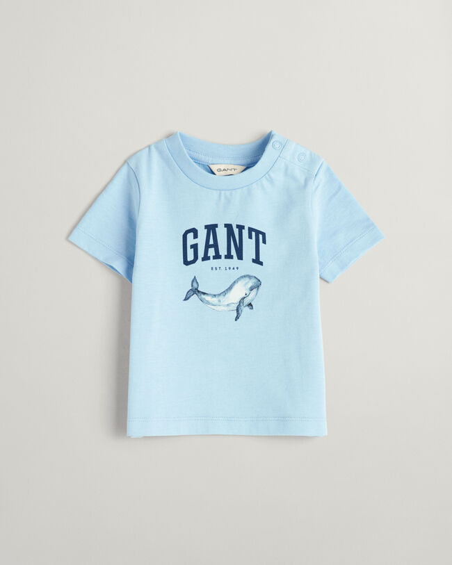 Baby T-Shirt mit Wal-Print