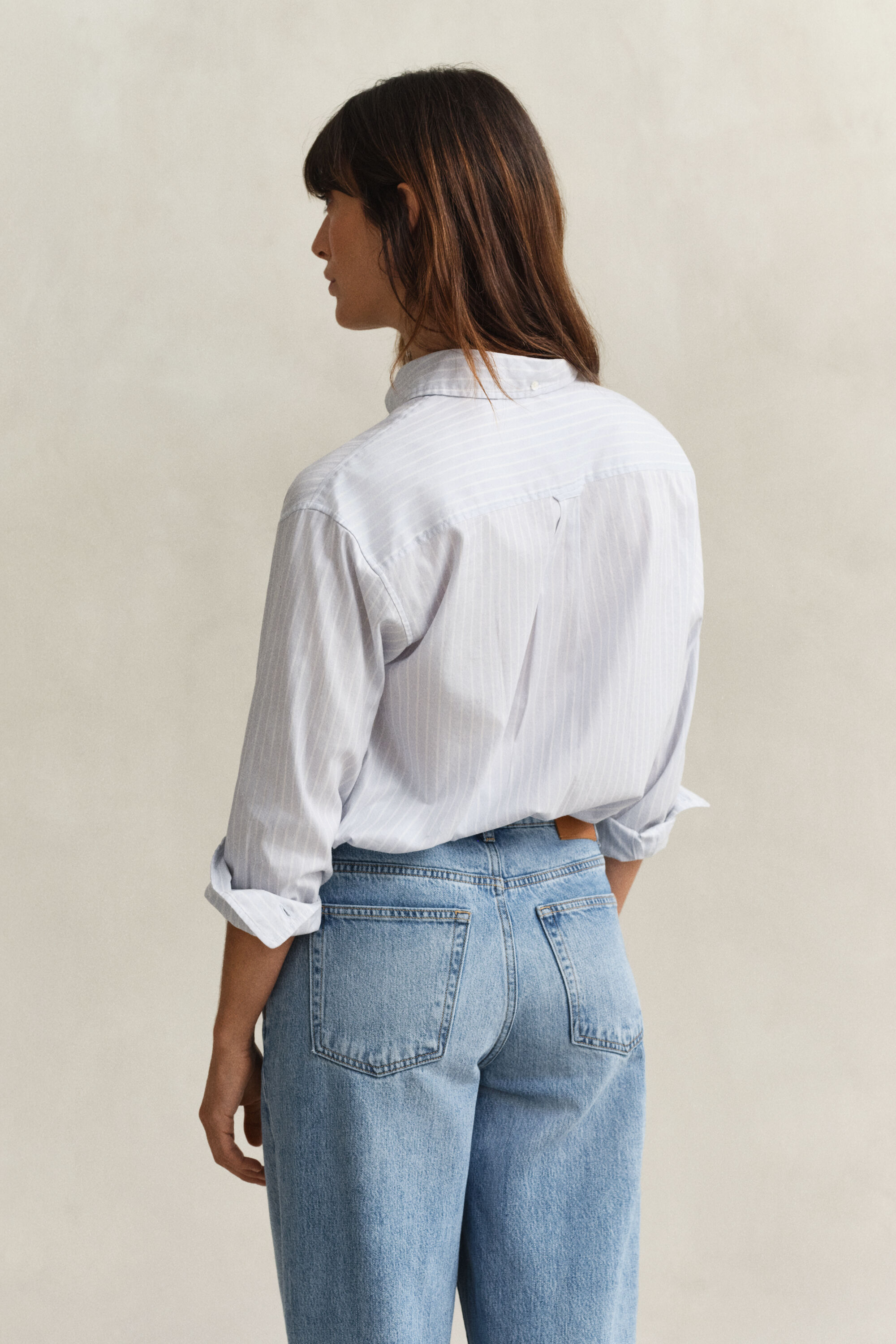 Luxury Oxford-Bluse mit Streifen