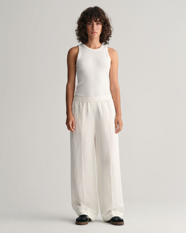 Relaxed Fit Leinenmix Pull-On Hose
