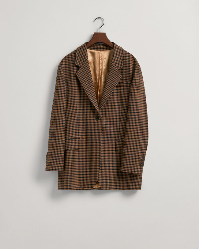 Oversized Blazer mit Karomuster