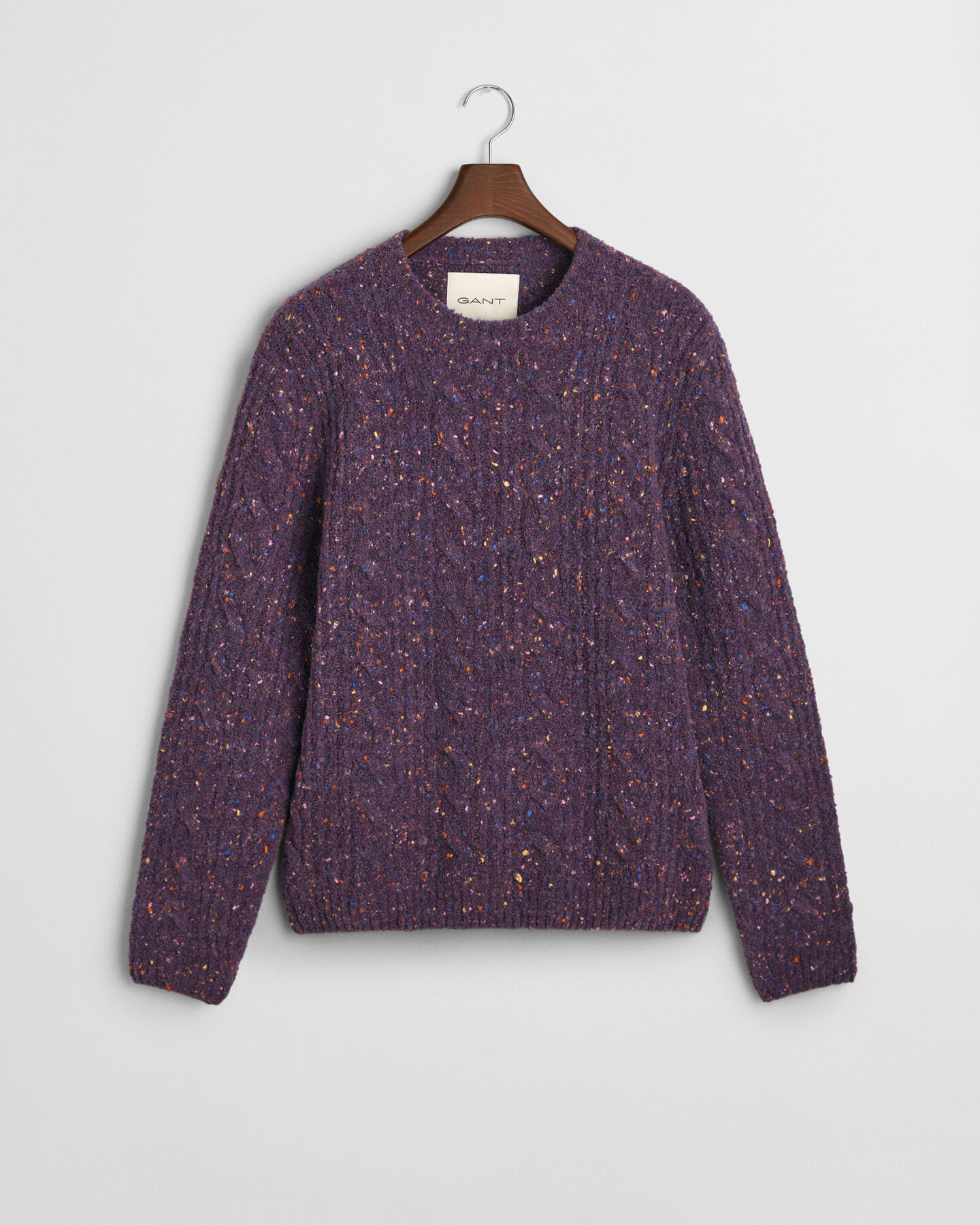 Bouclé Zopfstrick Pullover