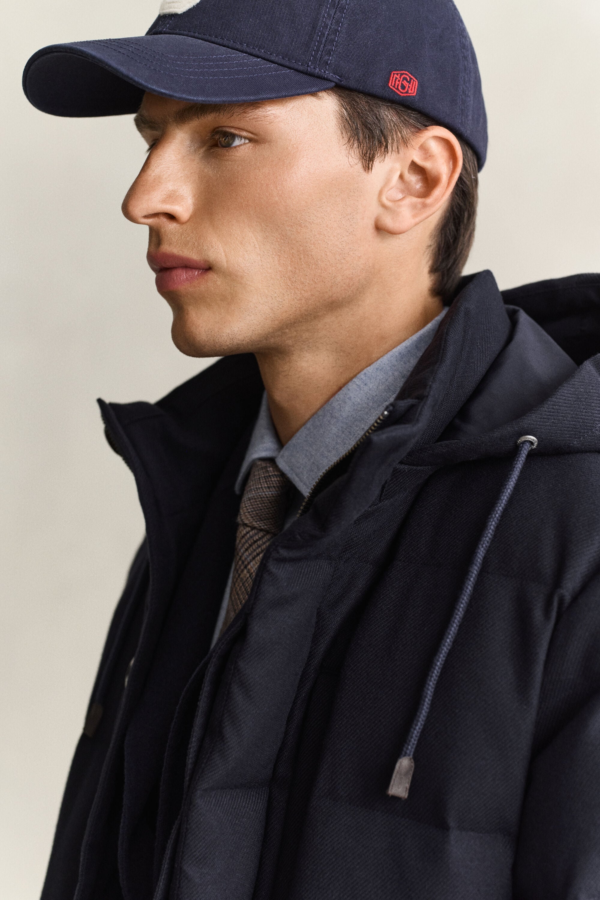 Flannel Down Mid Jacket