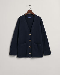 Relaxed Fit V-Neck Strickjacke