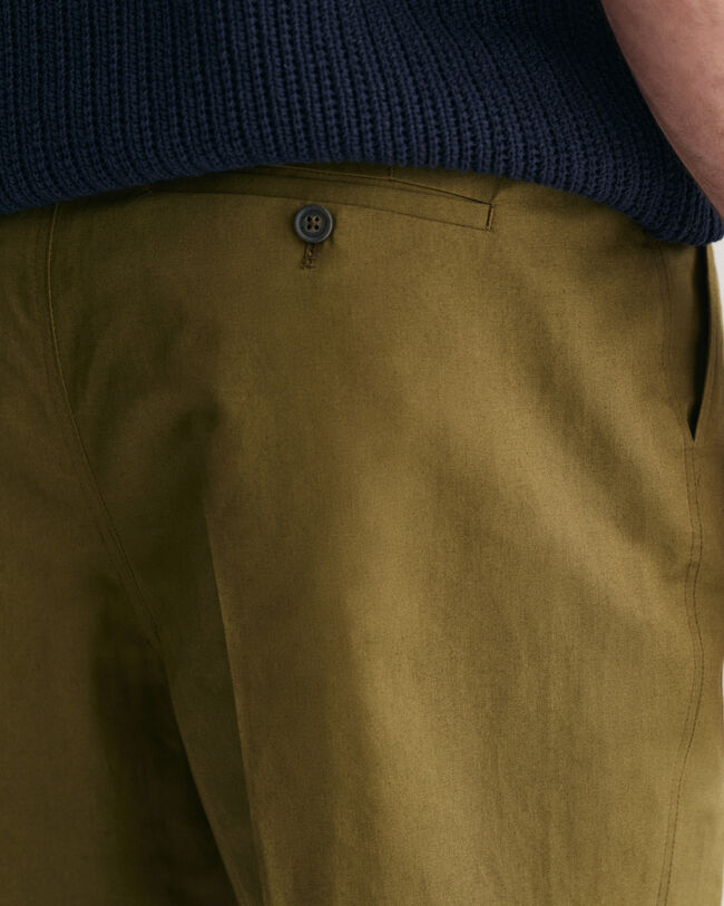 Regular Fit Baumwoll Leinen Hose