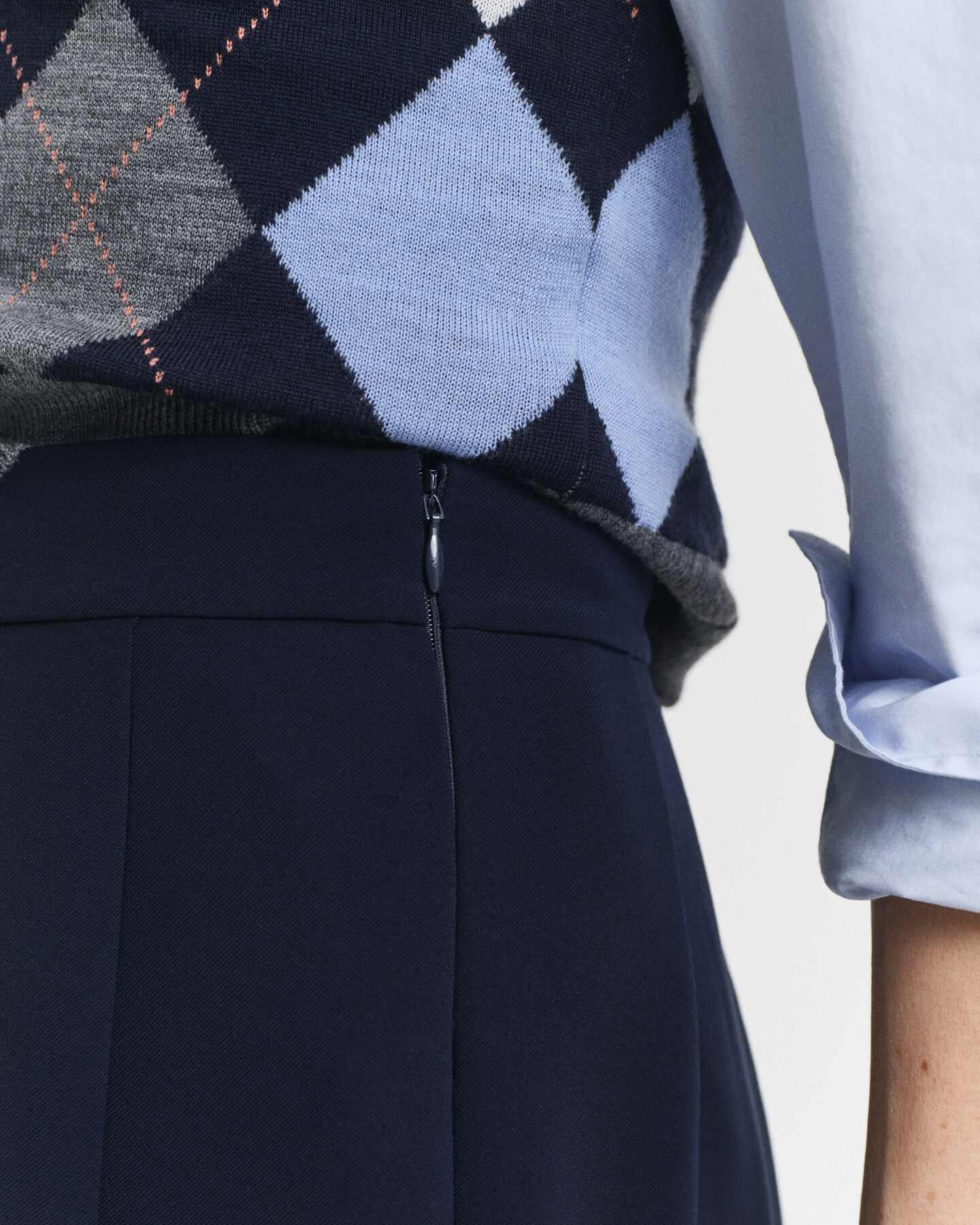 Weiter Midirock mit Falten