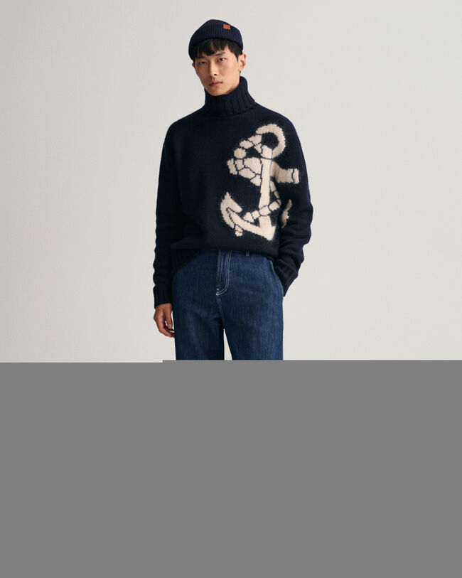 Relaxed Fit Jeans aus Baumwolle und Leinen