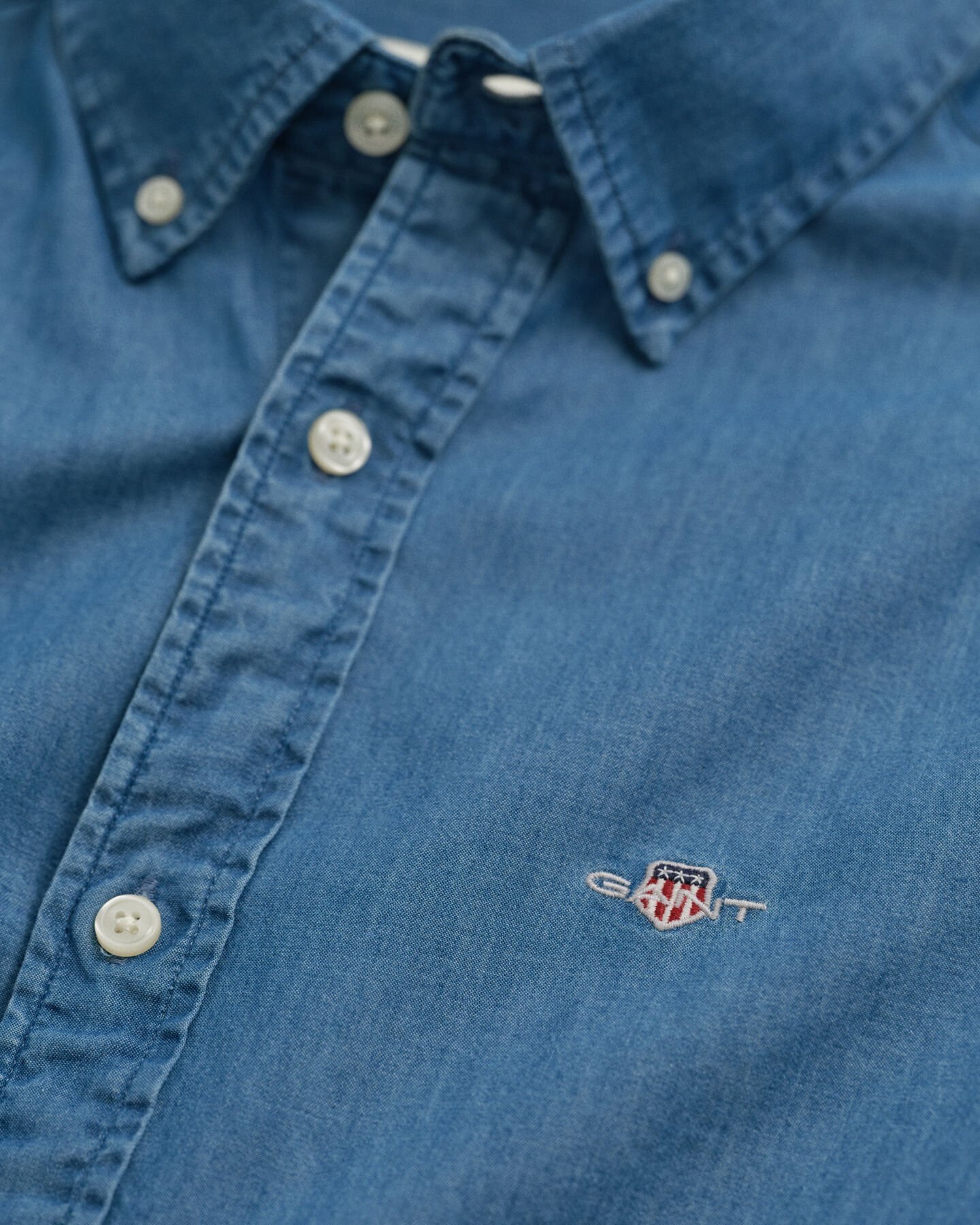 Slim Fit Indigo Hemd