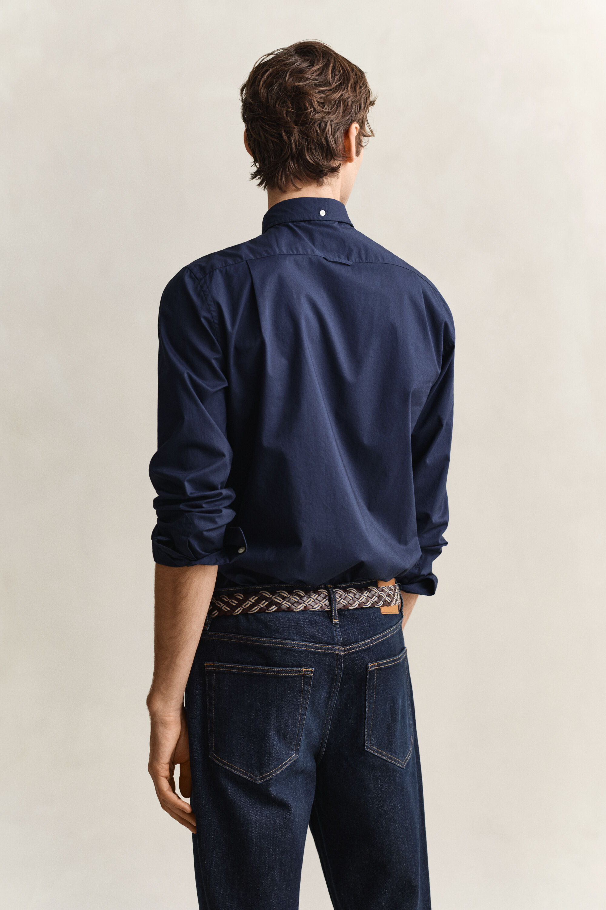 Chemise coupe slim en popeline classique