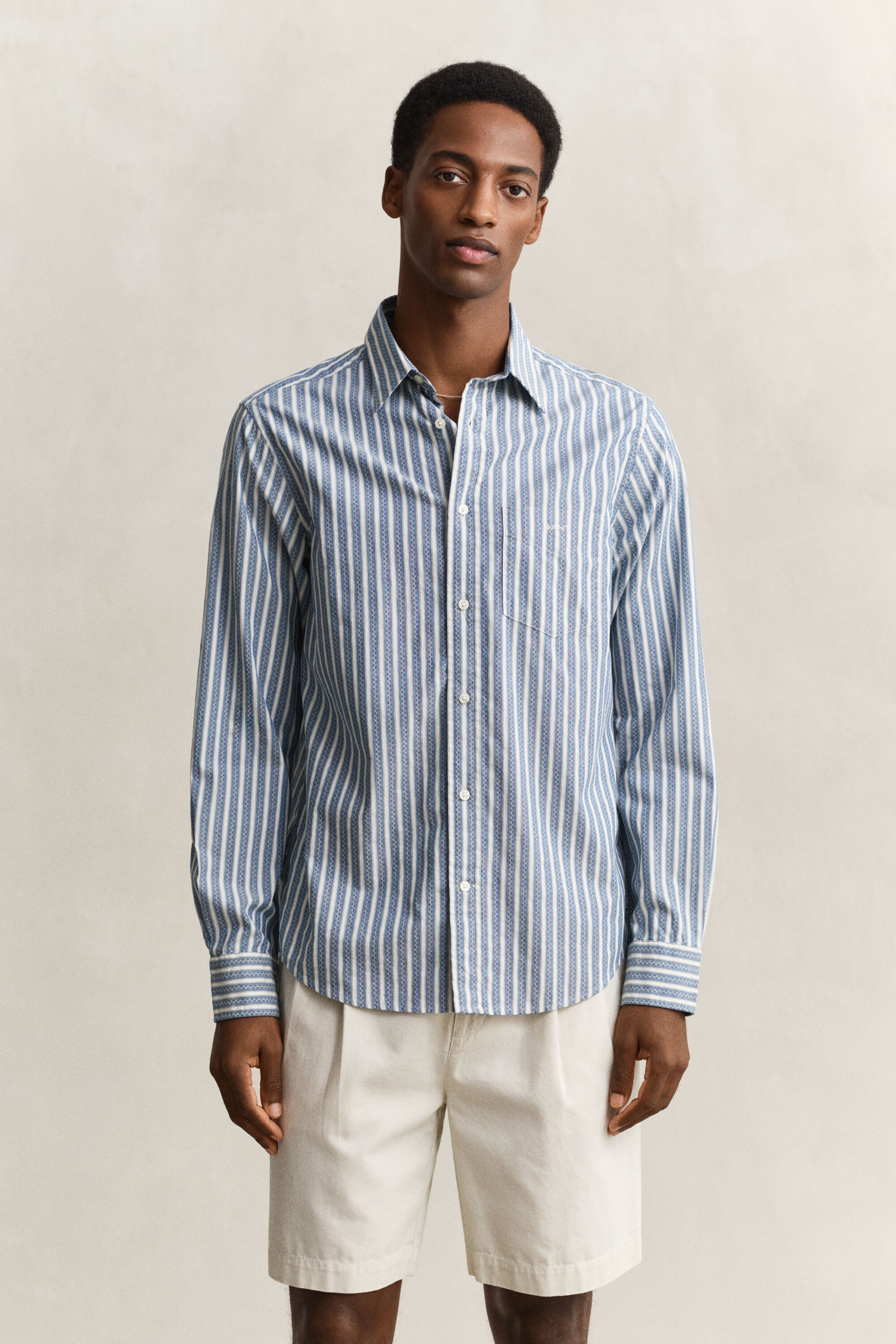 Regular Fit Dobby Striped Shirt