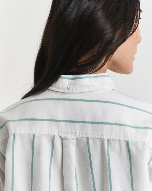 Relaxed Fit Classic Oxford-Bluse mit Streifen