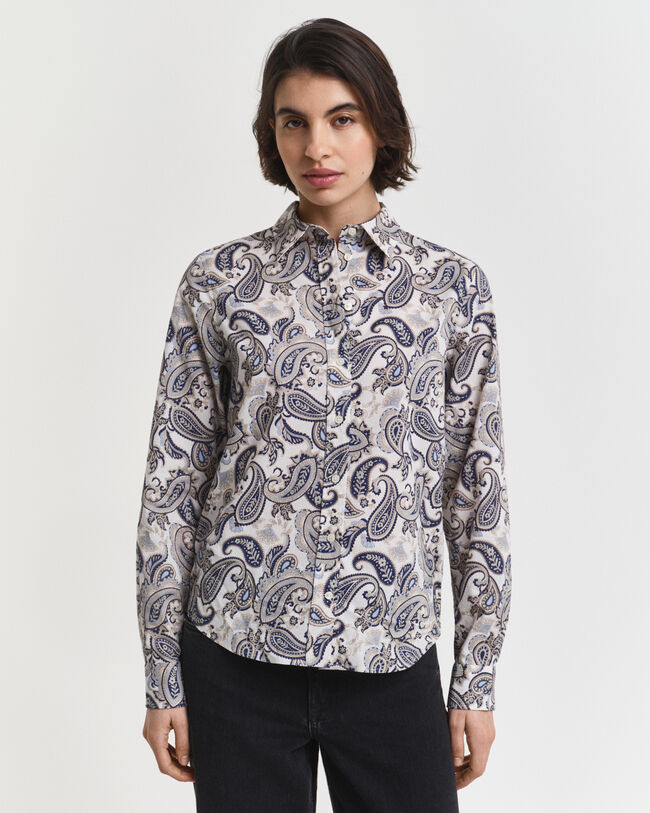 Paisley Bluse aus Baumwoll-Voile