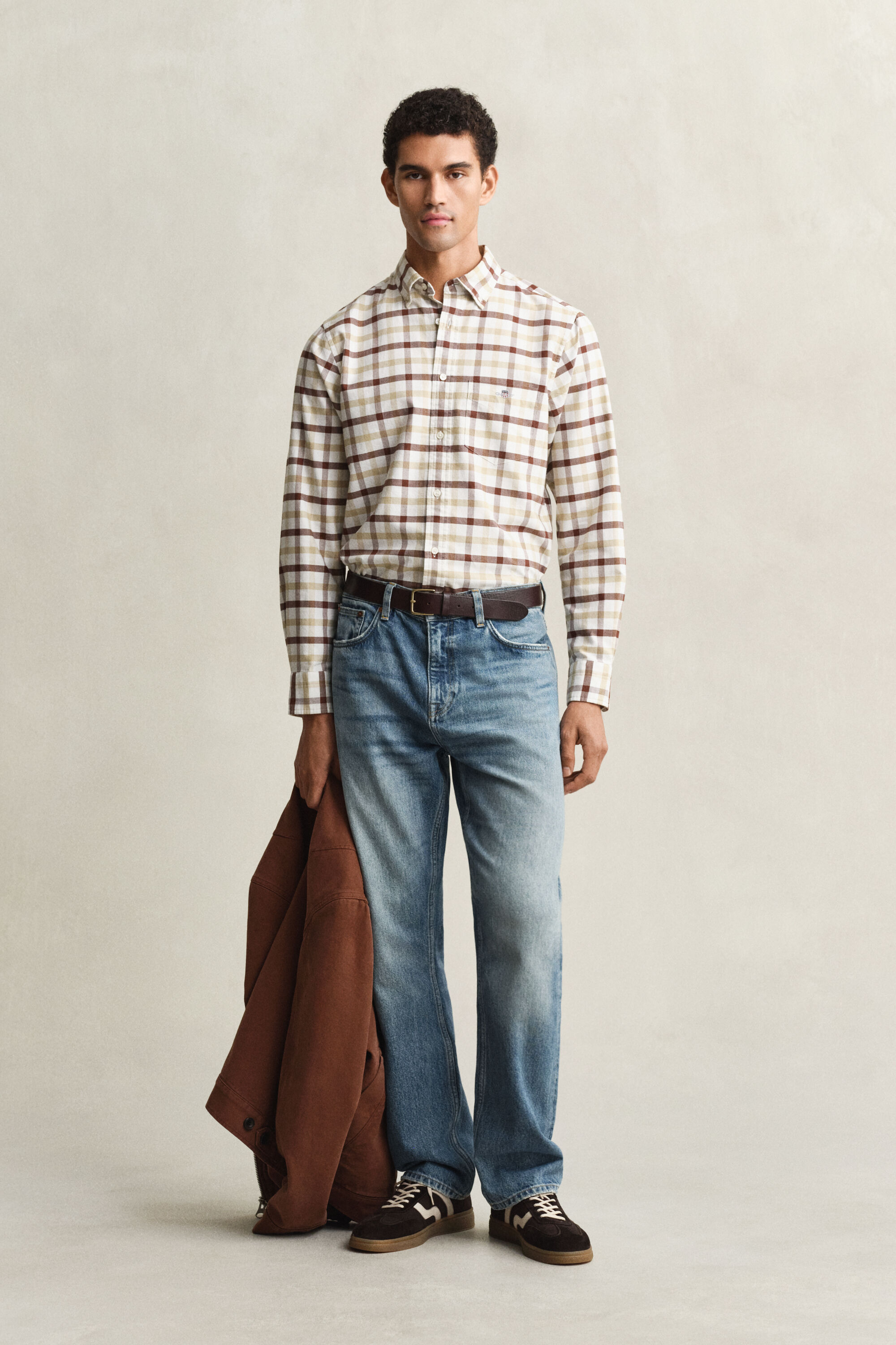 Camicia Oxford a quadri regular fit