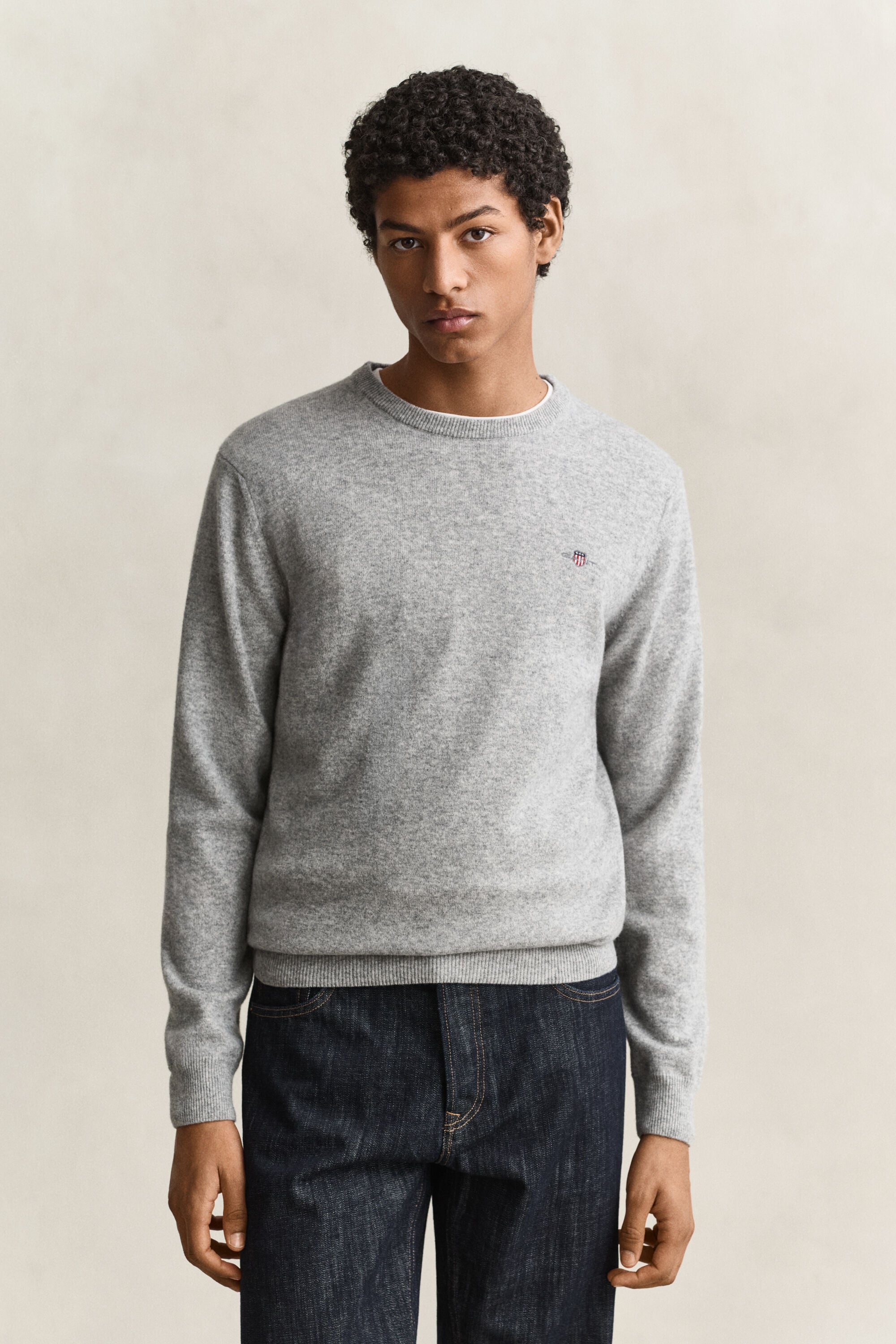 Rundhalspullover aus Lambswool