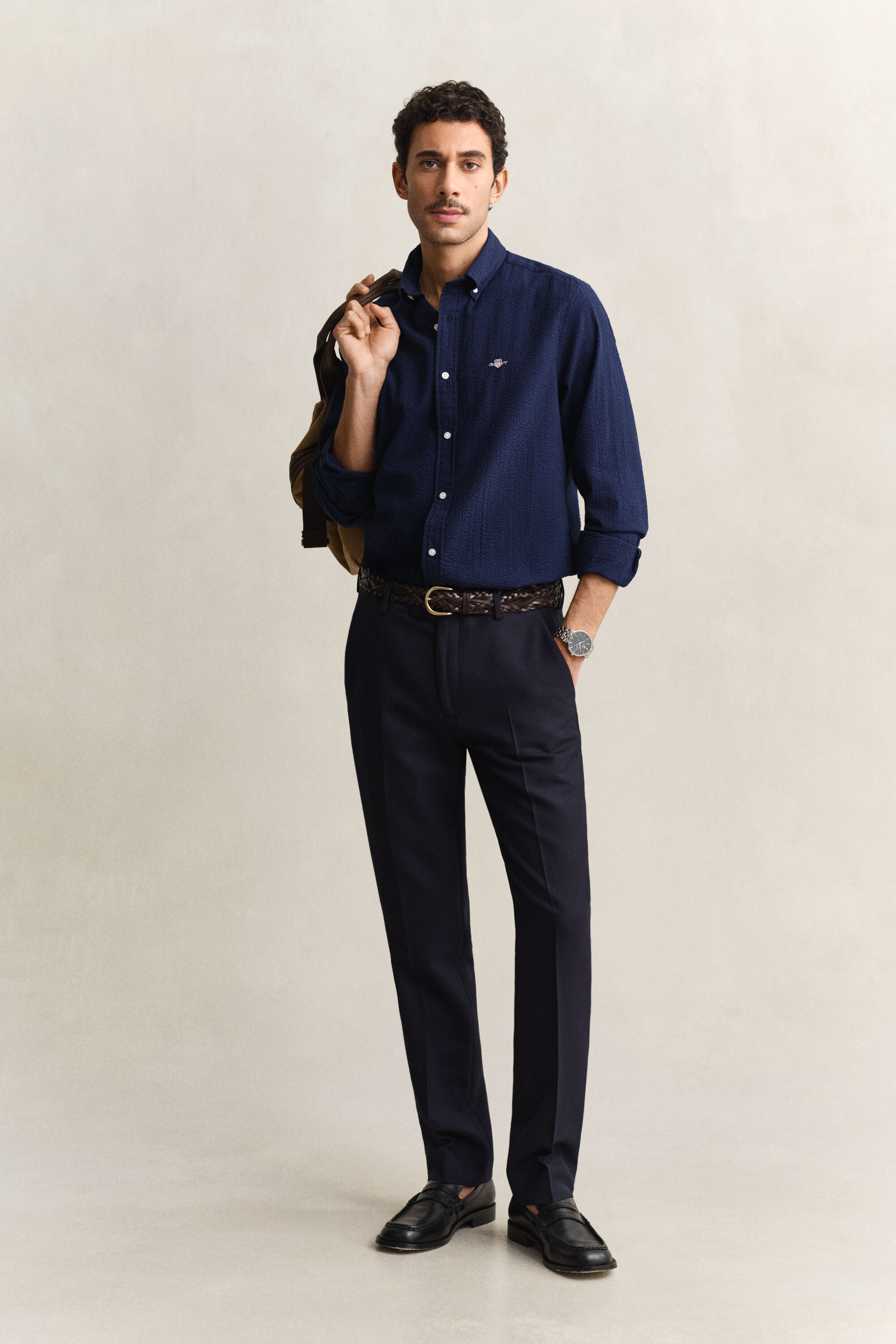 Regular Fit Seersucker Hemd