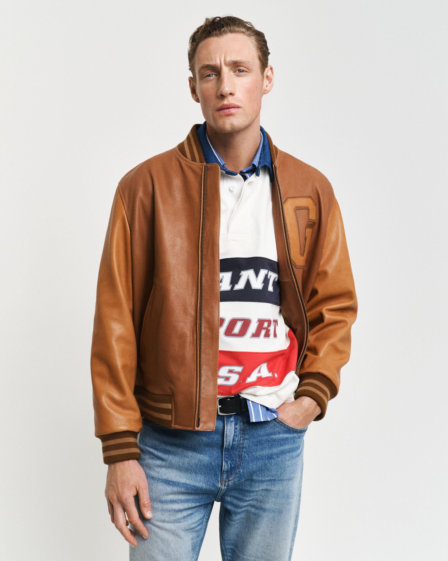 GANT Varsity Lederjacke