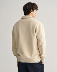 GANT Logo Sweatshirt mit halblangem Rei&szlig;verschluss