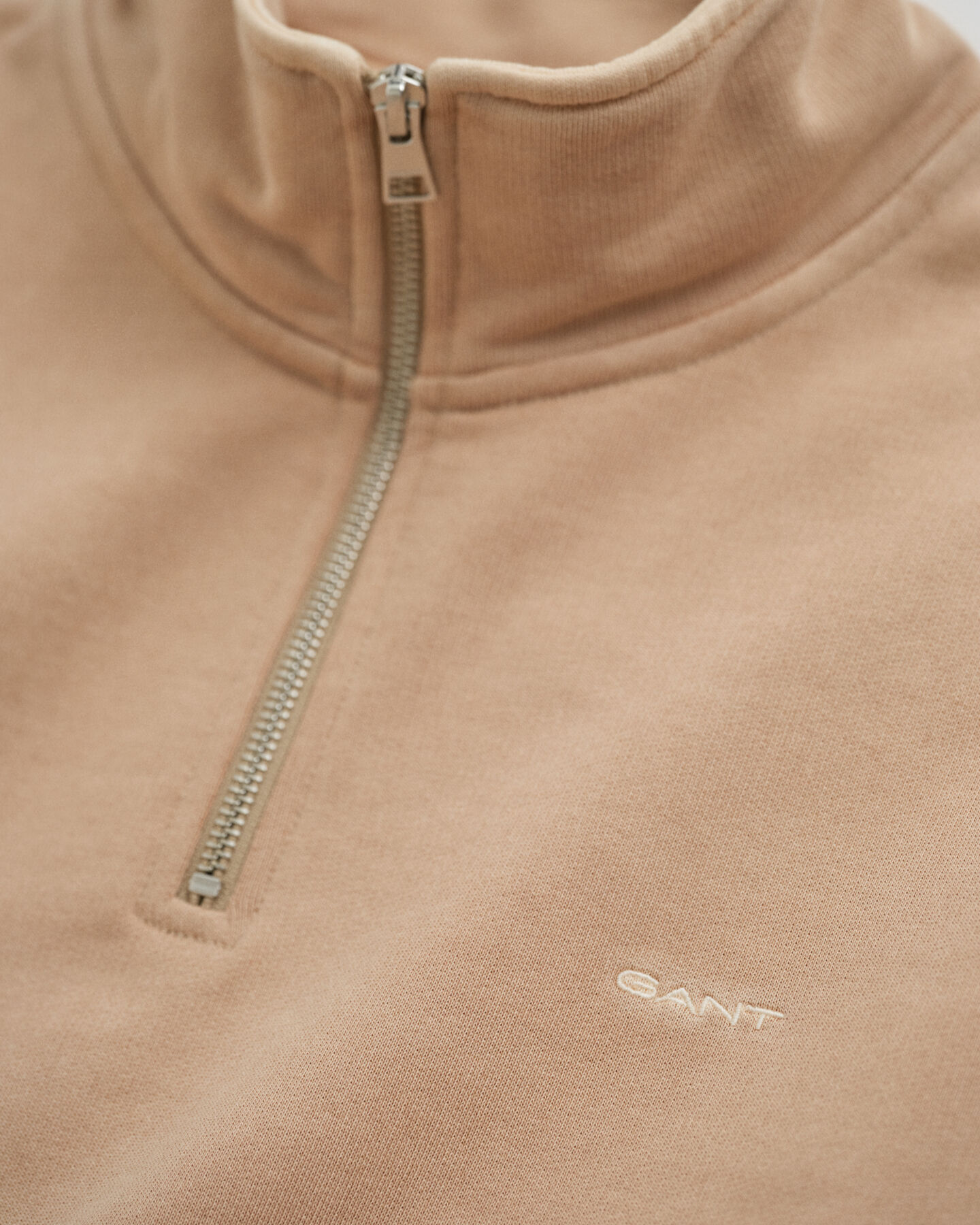 Sunfaded Sweatshirt mit Rei&szlig;verschlusskragen