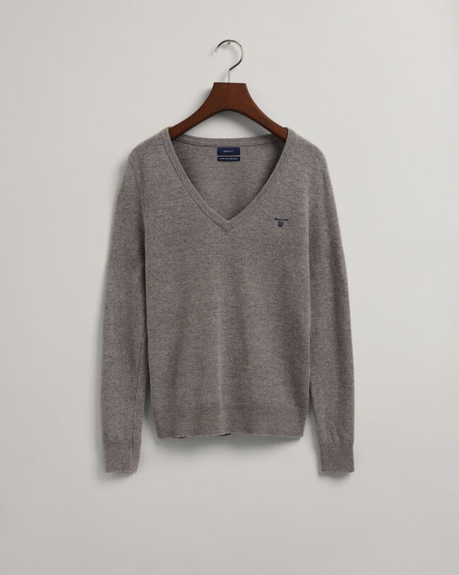 V-Neck Pullover aus Extra Fine Lambswool