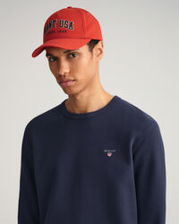 Rundhals-Sweatshirt mit Waffelstruktur