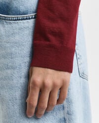 Nahtloses Langarm-Poloshirt