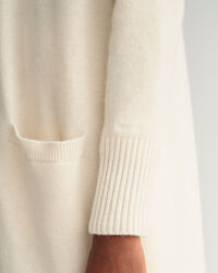 Lange Wollstrickjacke