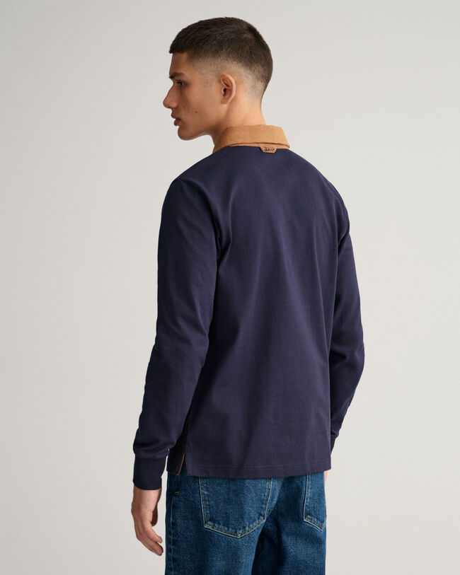 Heavy Rugger mit Cord-Kragen