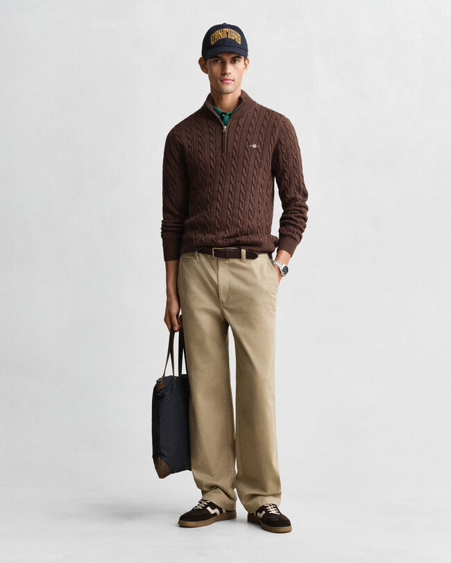 Zopfstrick Troyer aus Baumwolle