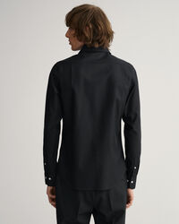 Slim Fit Einfarbiges Twillhemd