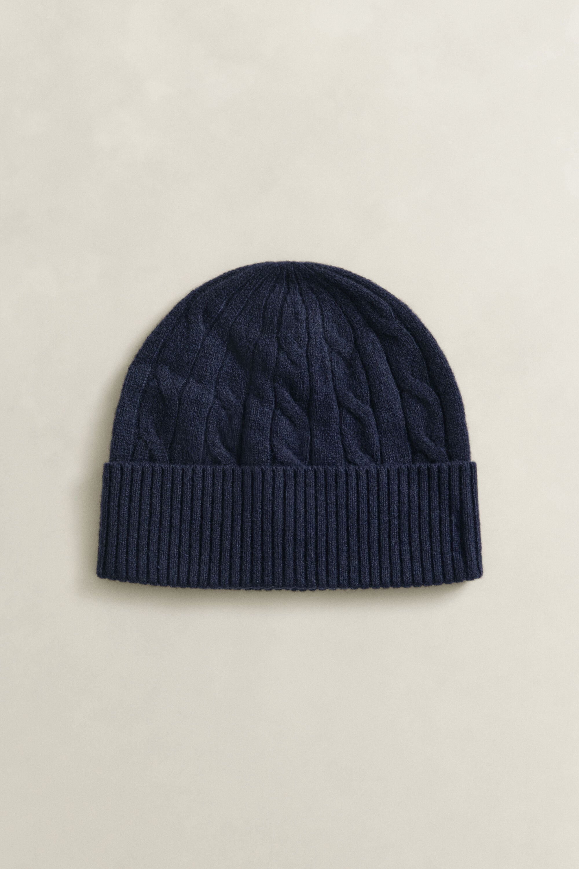 Zopfstrick-Beanie aus Wolle