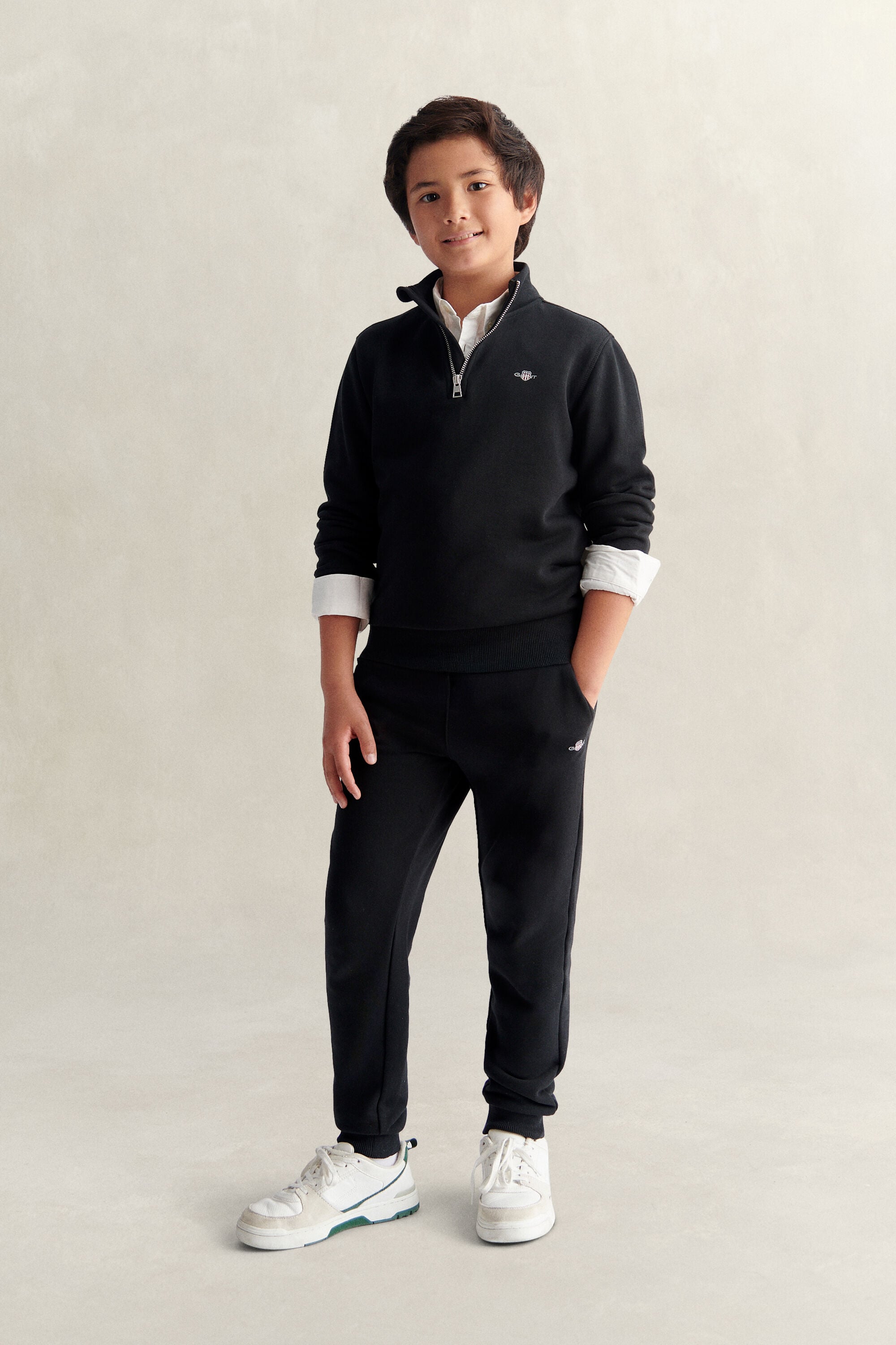 Felpa Shield con zip corta Teen Boys