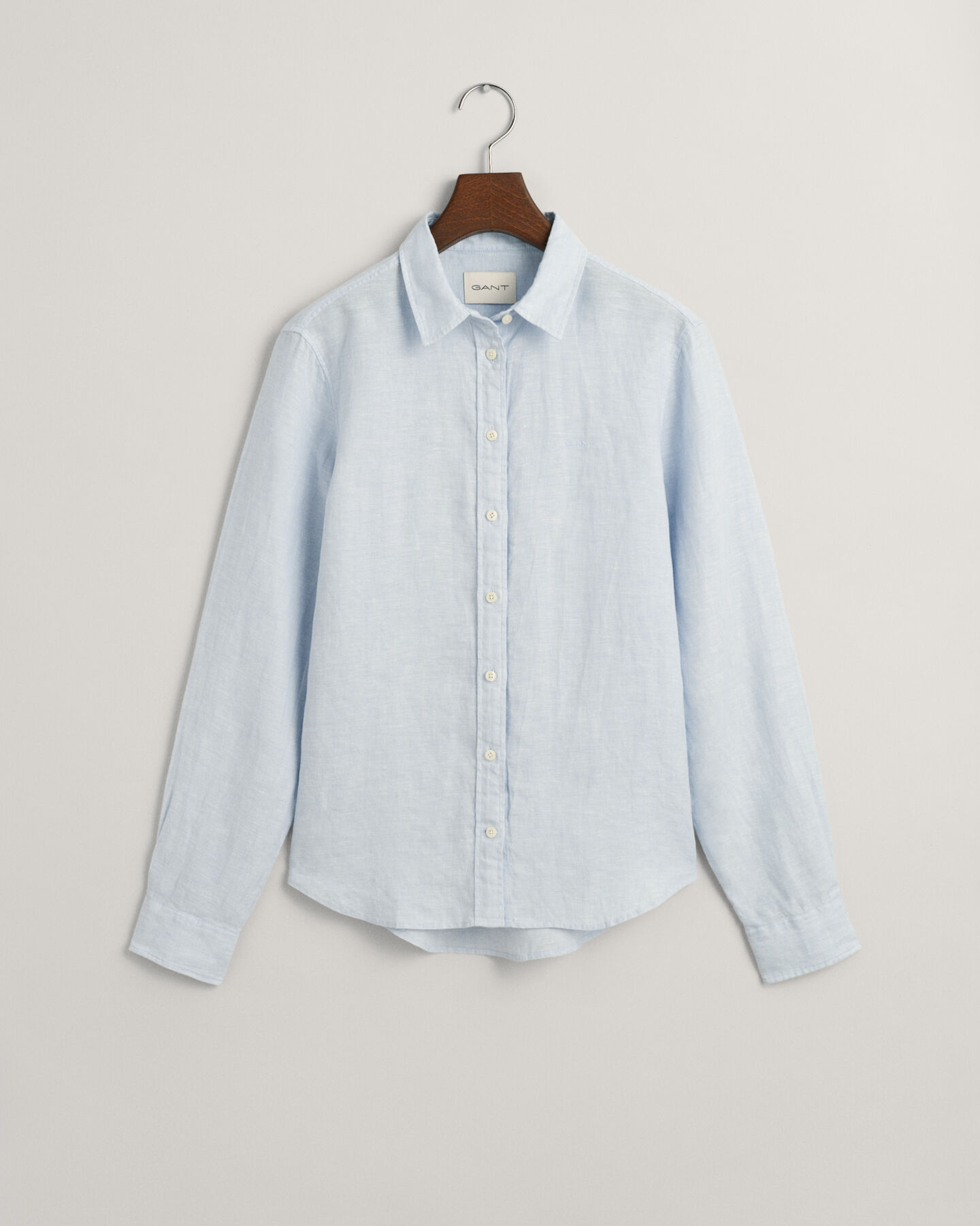 Regular Fit Leinen Chambray Bluse