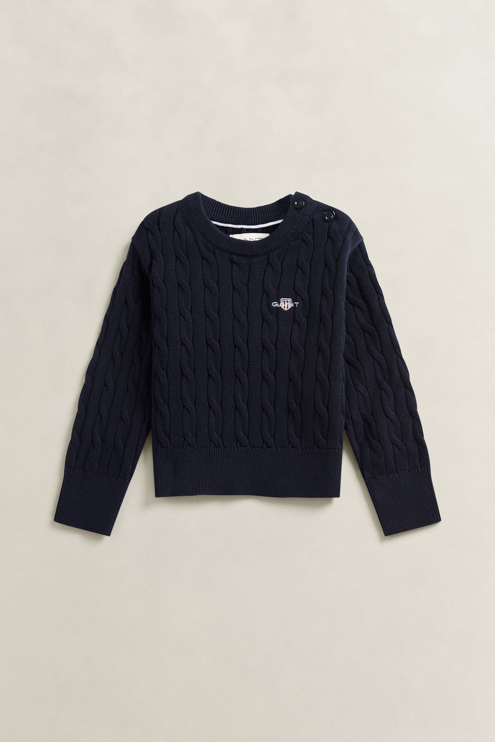 Maglia lavorata in cotone a trecce Shield Girls