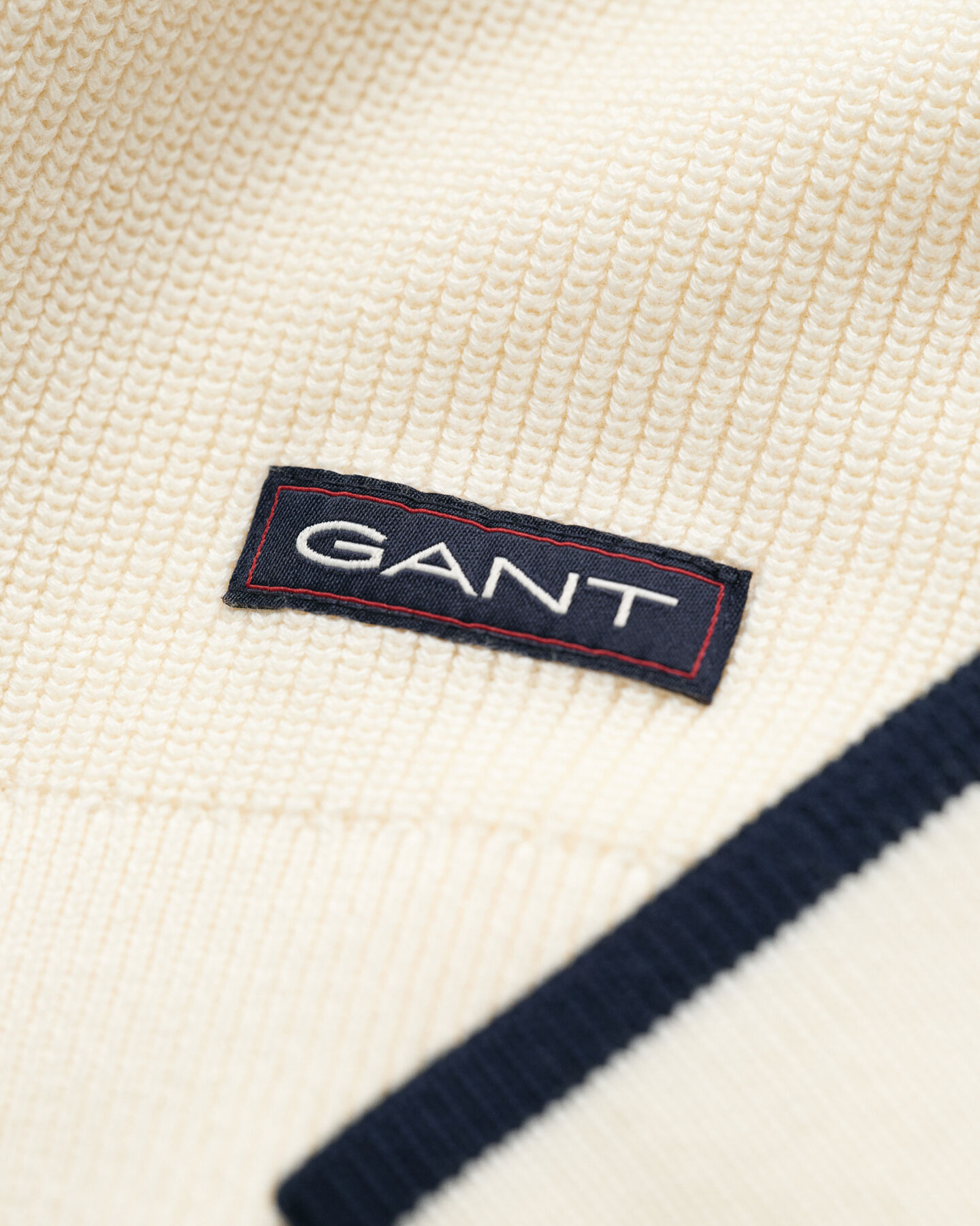 Gerippter Rundhalspullover aus Baumwolle