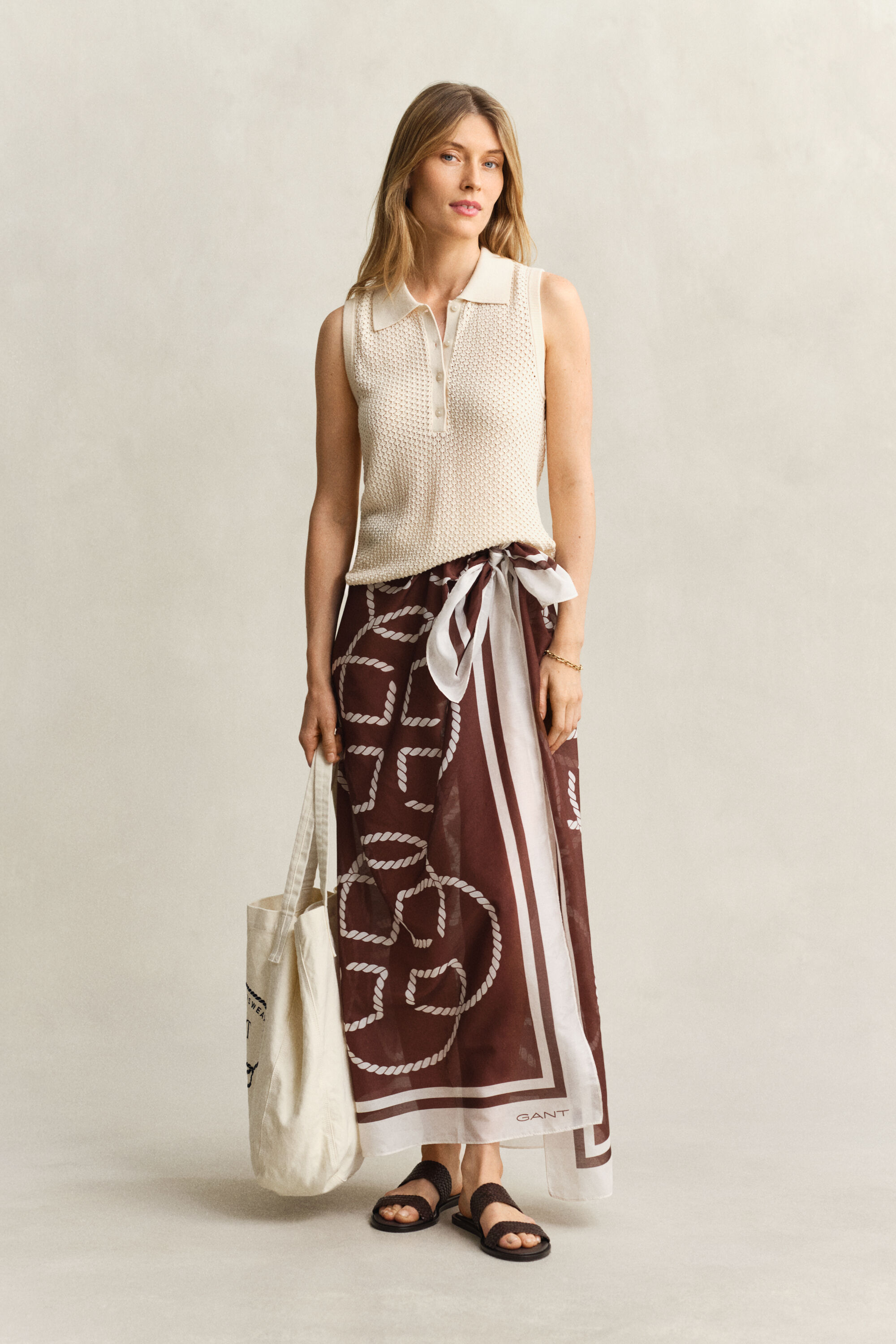 Ärmelloses Top aus Spitzenstrick