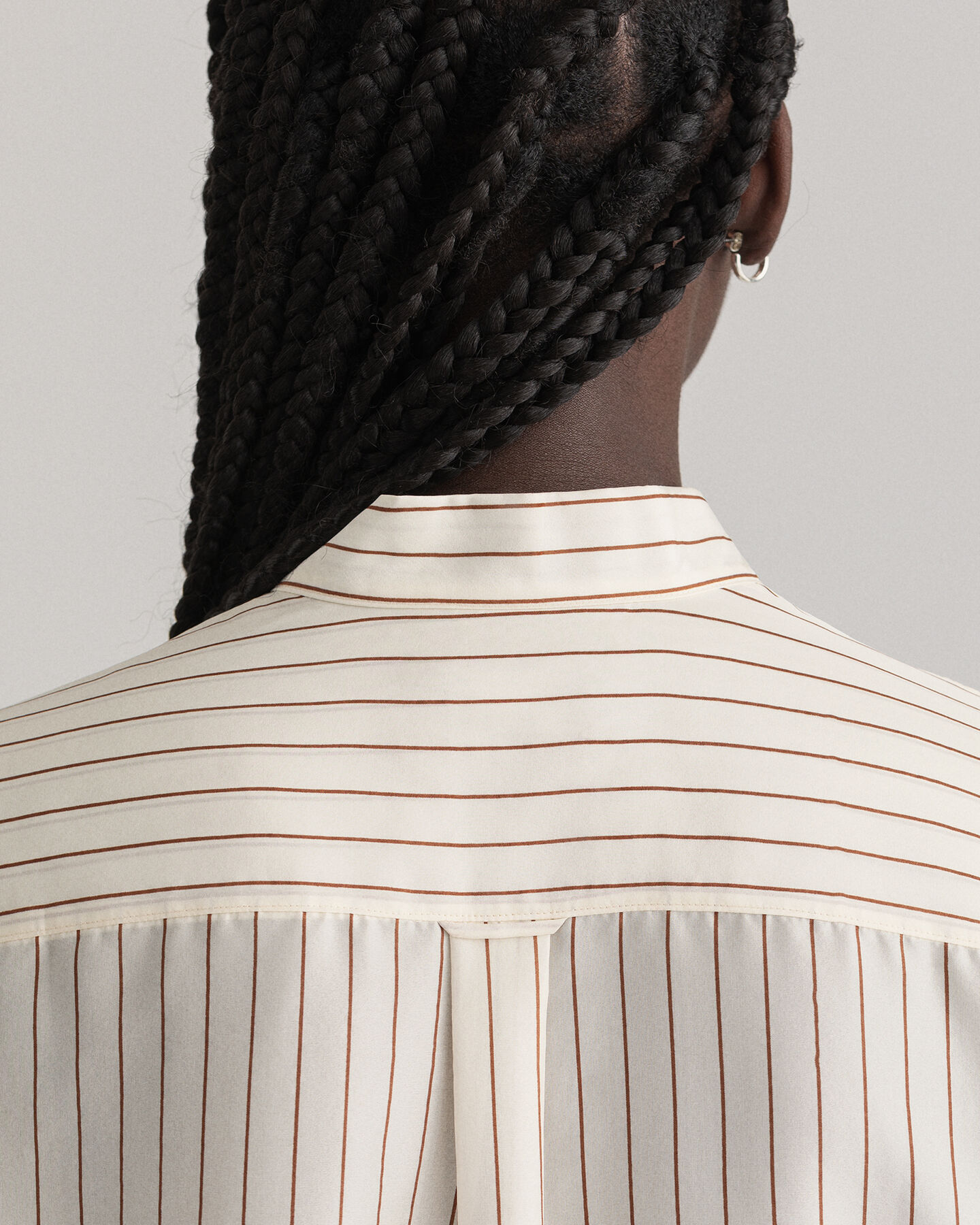 Schluppenbluse aus Seide mit Nadelstreifen