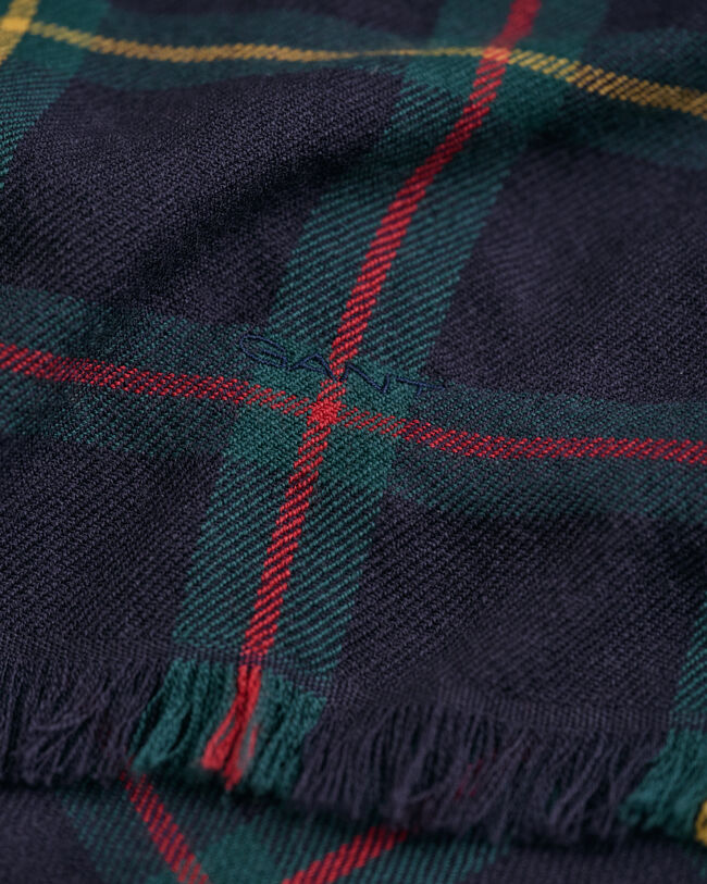 Karierter Foulard Schal aus Merinowolle