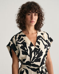 Palm Print Kurzarmkleid