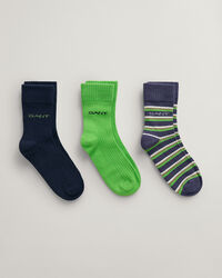 Kids 3er-Pack Gestreifte Socken