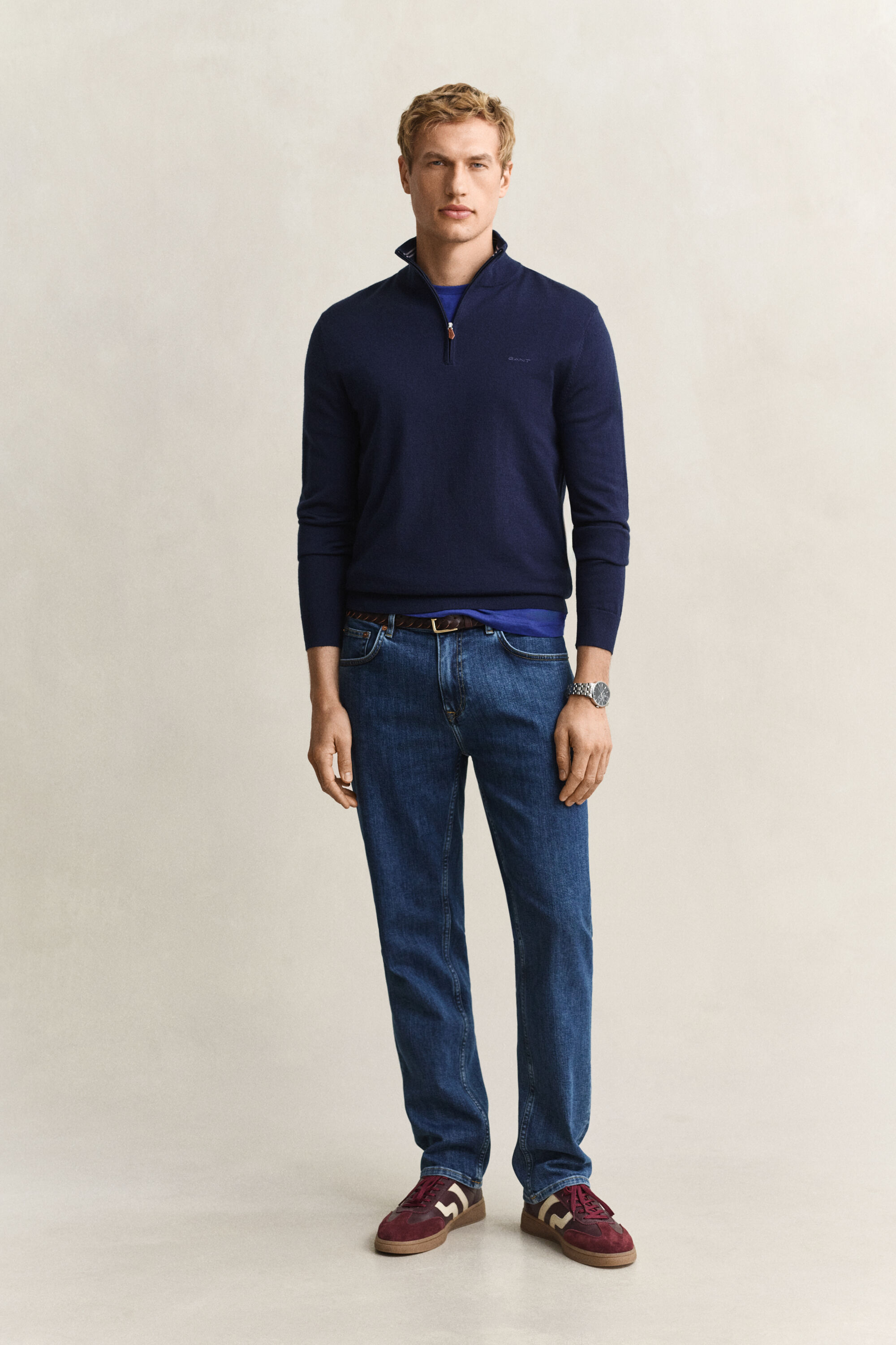 Merino Wool Half-Zip Sweater