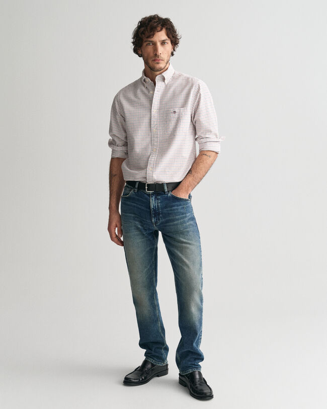 Regular Fit Jeans mit Vintage-Waschung