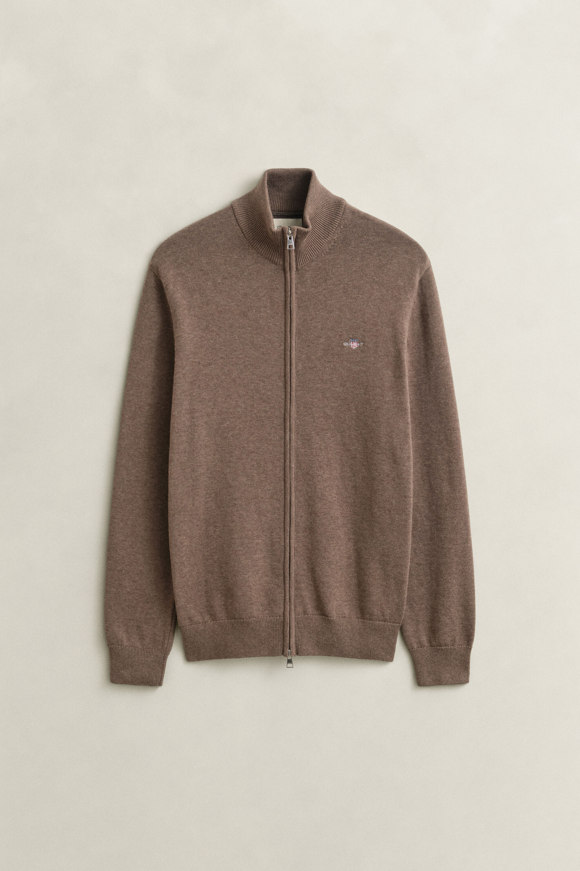 Casual Cotton Strickjacke mit Reißverschluss