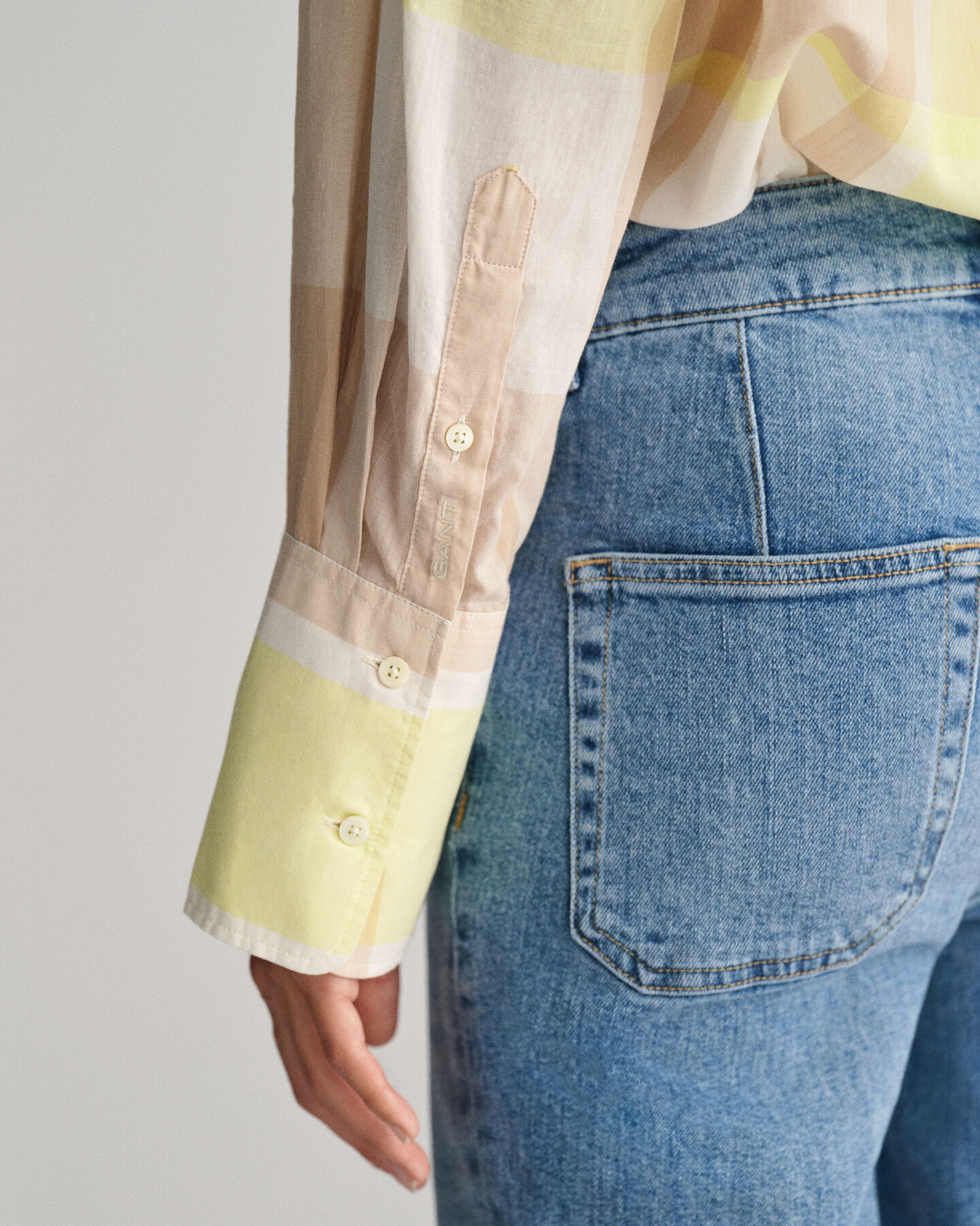 Relaxed Fit Madras Karobluse