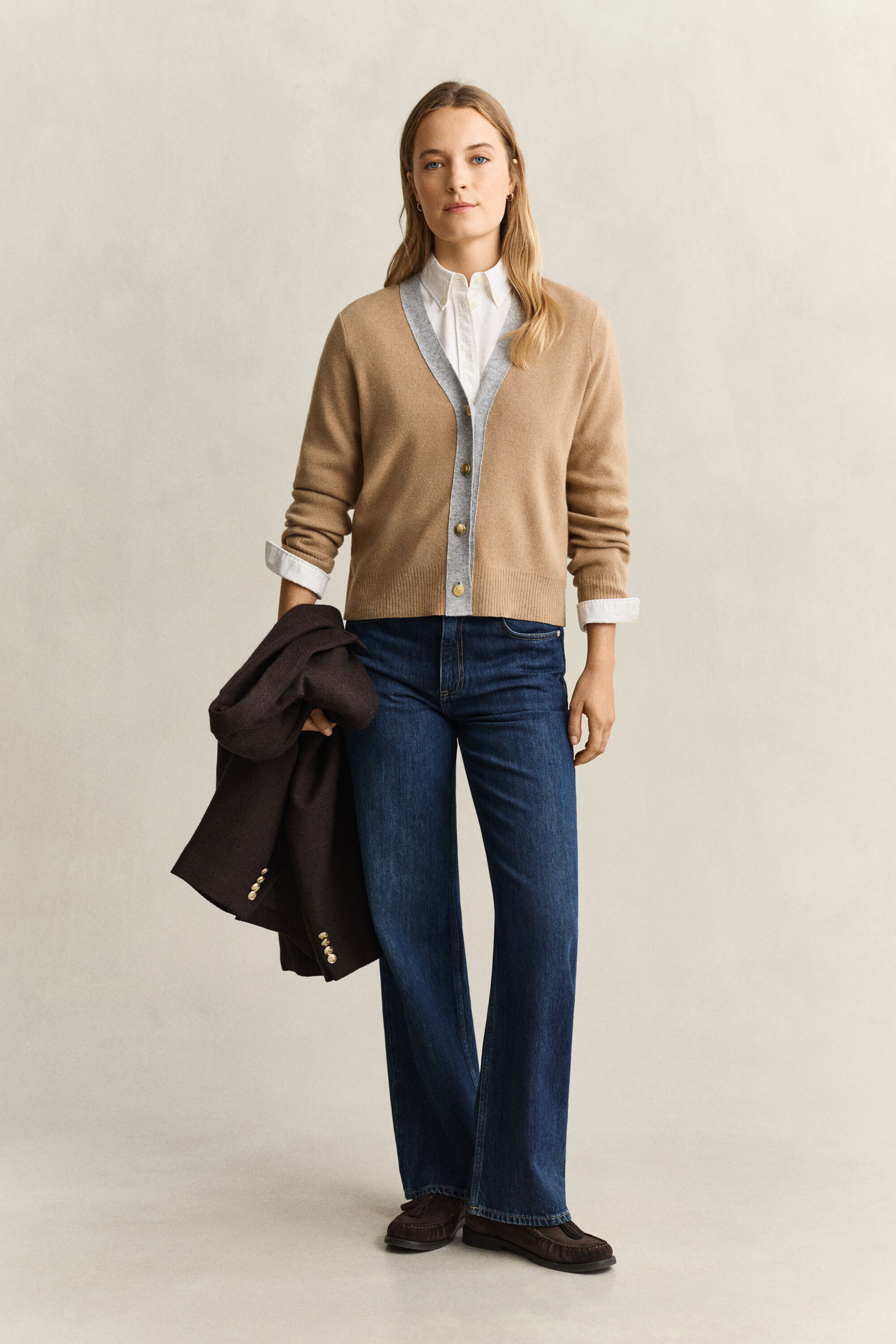 Cardigan de couleurs contrastées