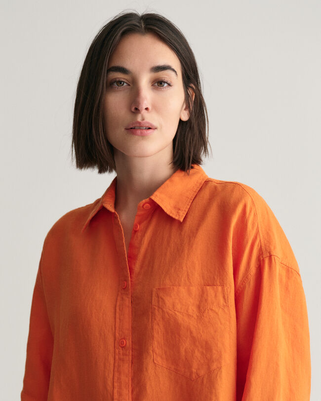 Oversized Leinen Bluse
